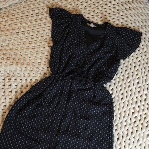 H&M Navy and White Geometric Dress